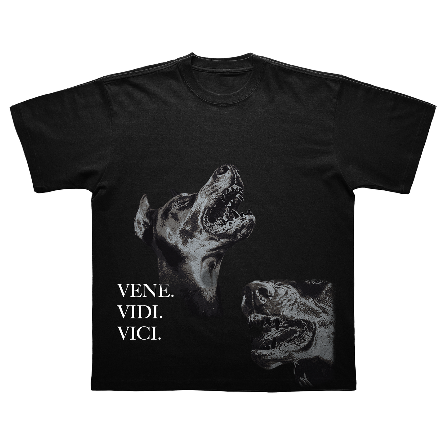 ACID WASH DOBERMAN GRAPHIC TEE.
