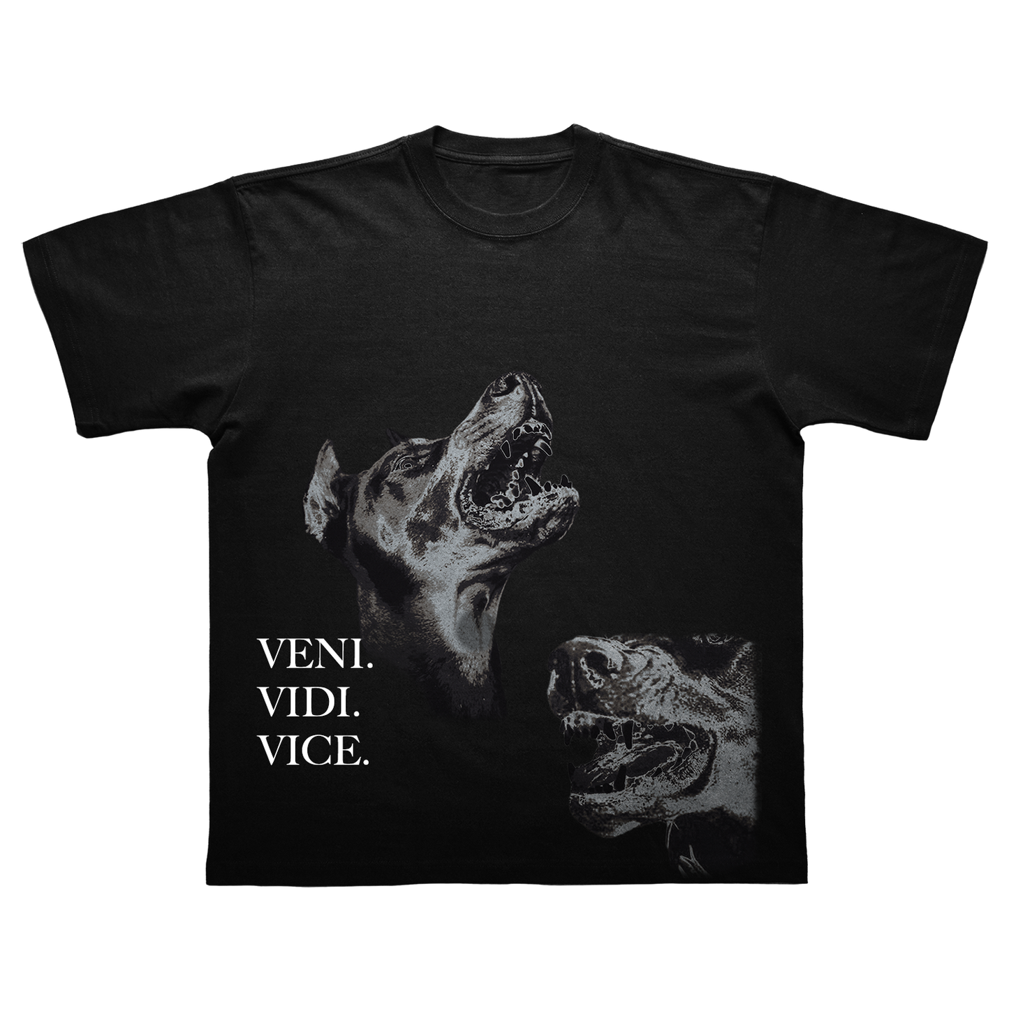 V2 ACID WASH DOBERMAN GRAPHIC TEE.