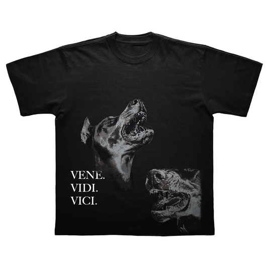 ACID WASH DOBERMAN GRAPHIC TEE.