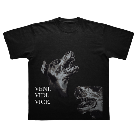 V2 ACID WASH DOBERMAN GRAPHIC TEE.
